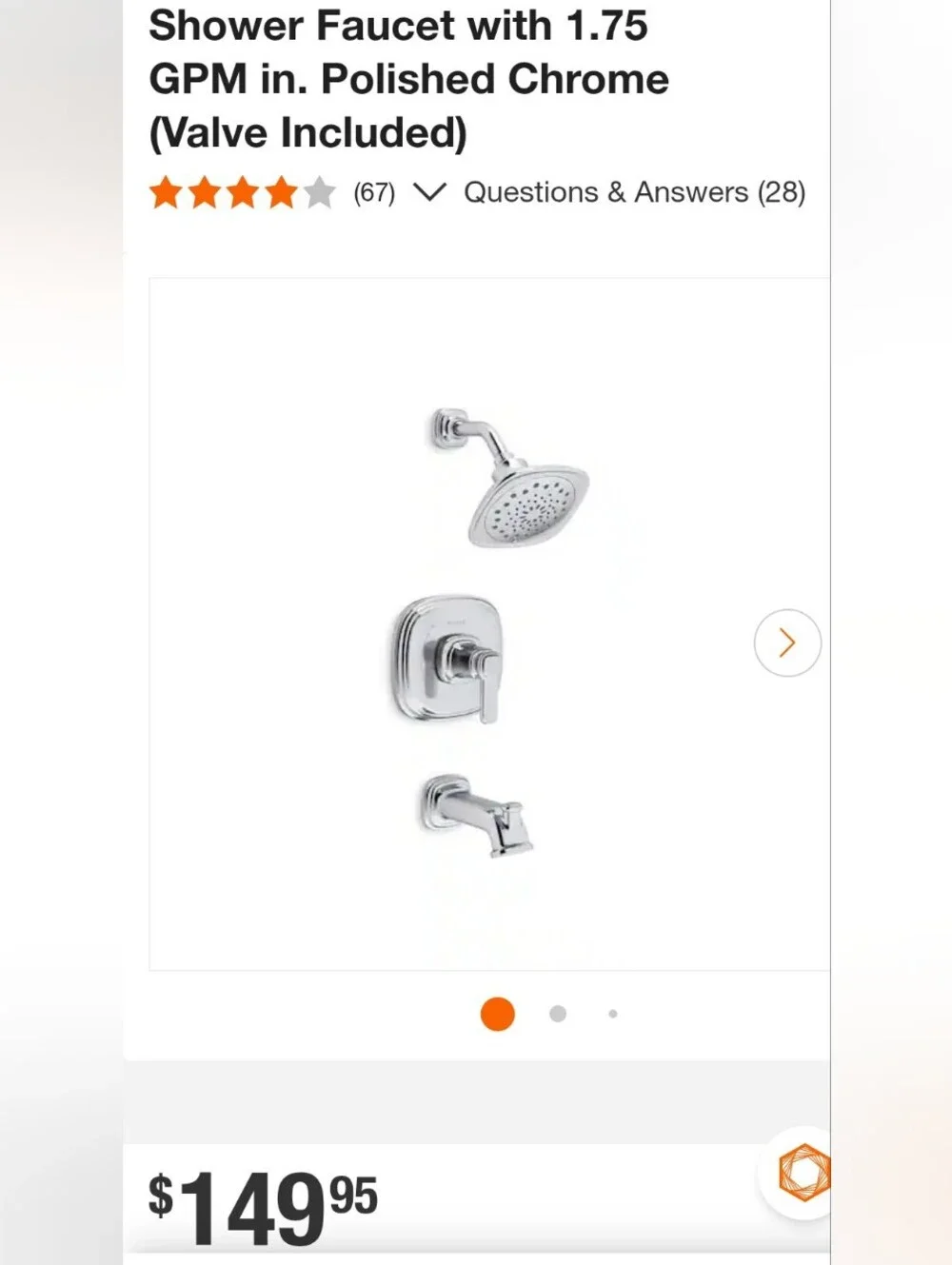 Brand New Numista Brushed Nickel Bath/Shower Set